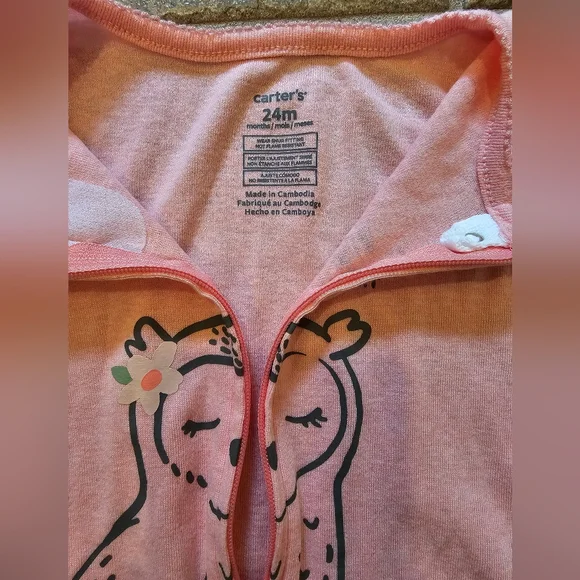 Carter's Full Zip Pajamas 24 months - Picture 3 of 13